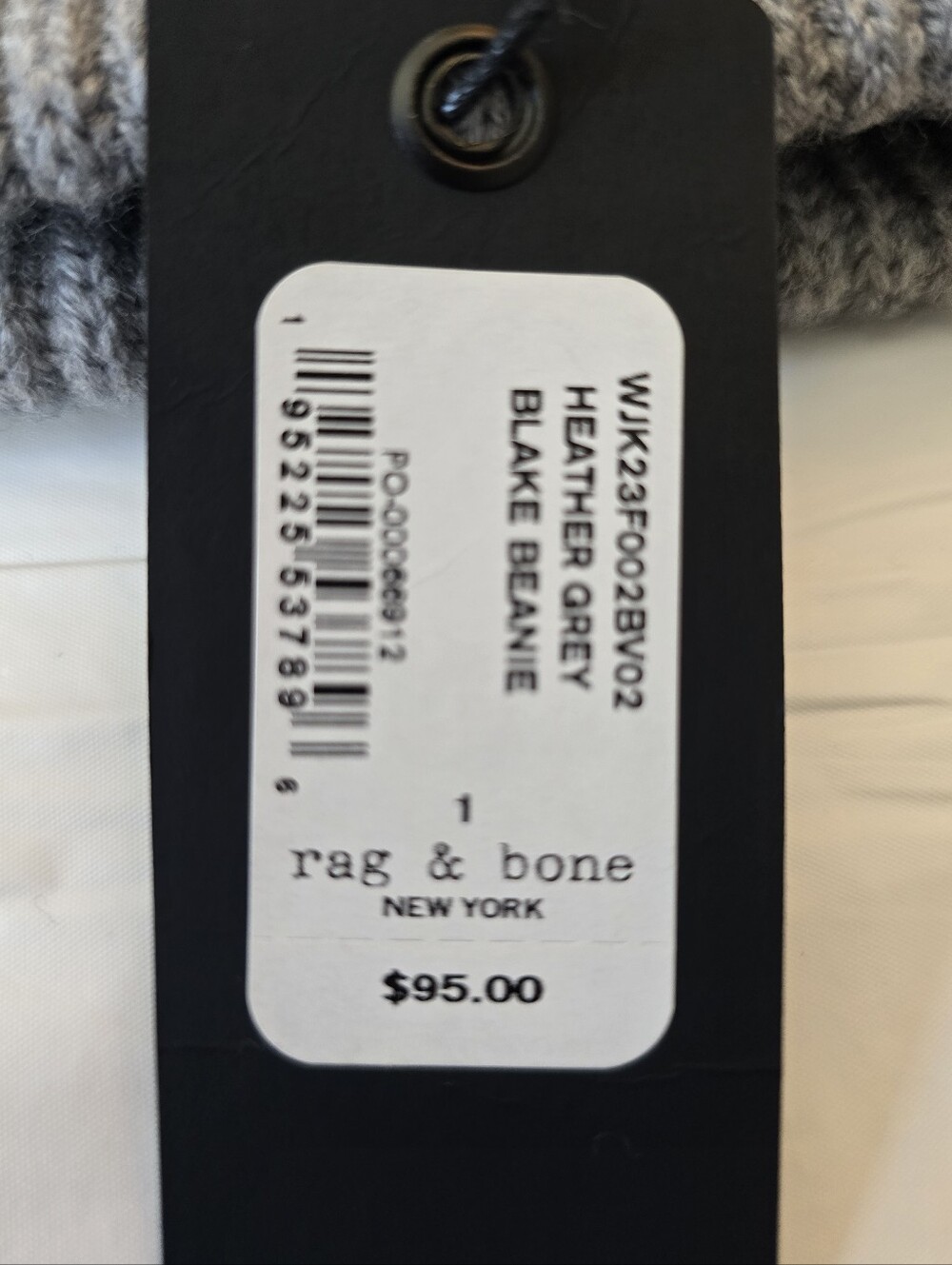 Rag & Bone Light Gray Ribbed Knit Cuff Beanie. NWT Gifts Fall Winter - Picture 4 of 4